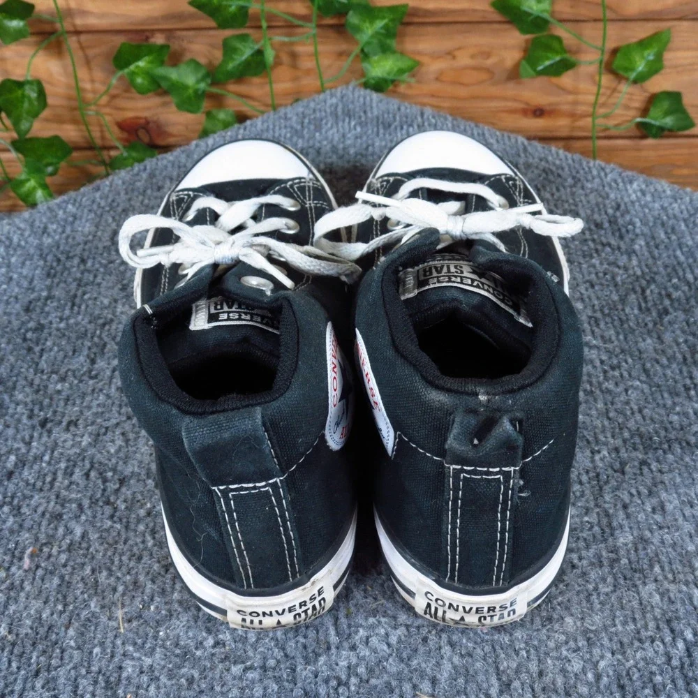 Converse Chuck Taylor All Star Street Mid Kids Sneakers‎ Size 3 Black Canvas